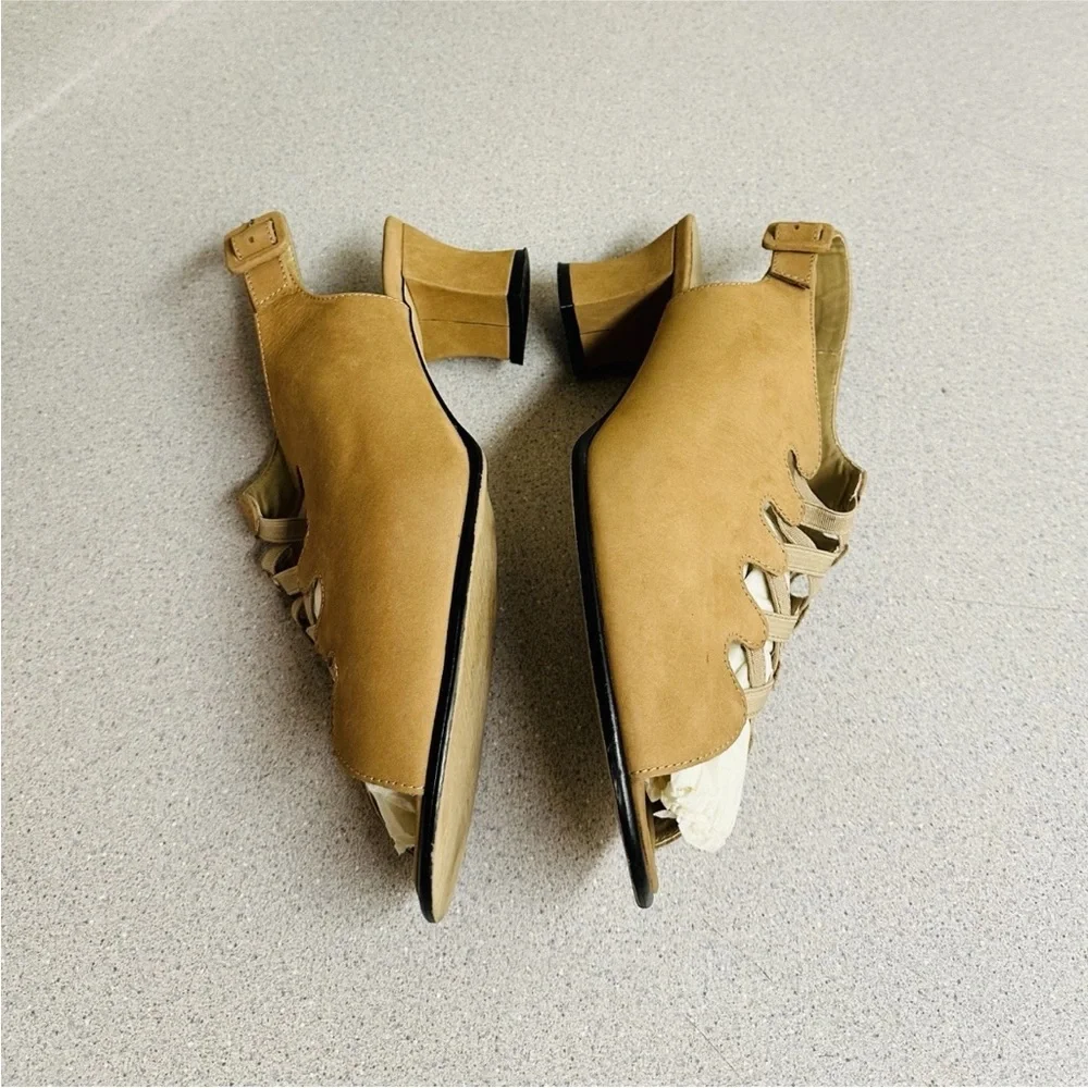 Ros Hommerson Tan‎ Leather Platform Sandals